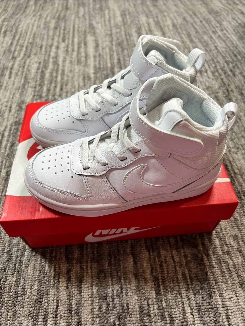 Nike Court Borough Mid 2 'Triple White Size 12c